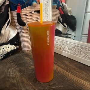 sunset starbucks tumbler 24 oz